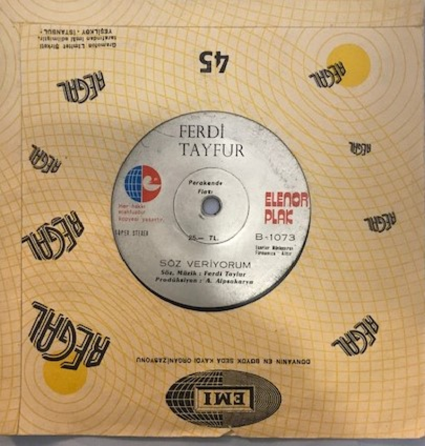 FERDİ TAYFUR MERAK ETME SEN  SÖZ VERİYORUM 45 LİK PLAK