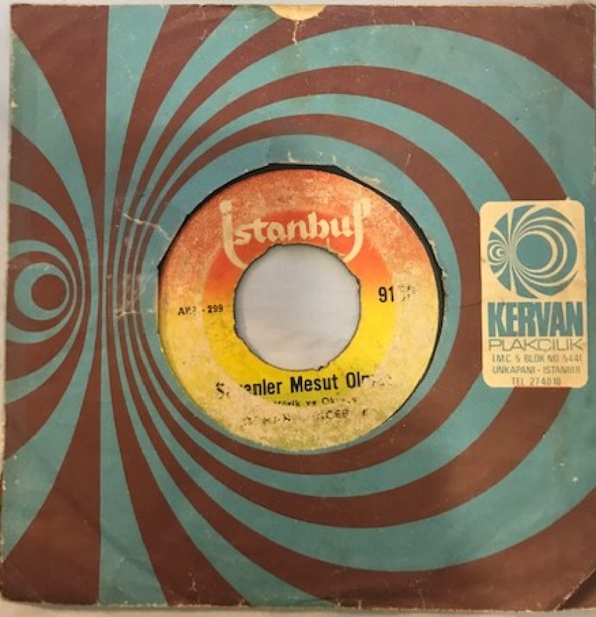 ORHAN GENCEBAY  BENİDE ALLAH YARATTI-SEVENLER MESUT OLMAZ 45 LİK PLAK 