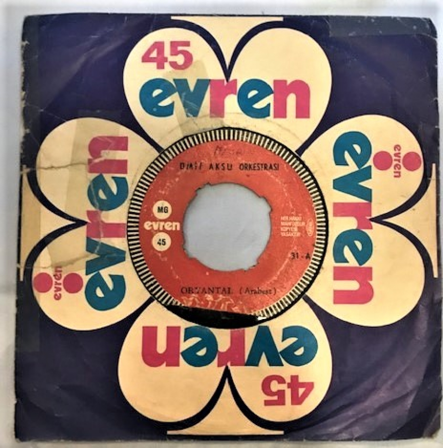 ÜMİT AKSU ORKESTRASI KASAP HAVASI-ORYANTAL ARABEST 45 LİK PLAK
