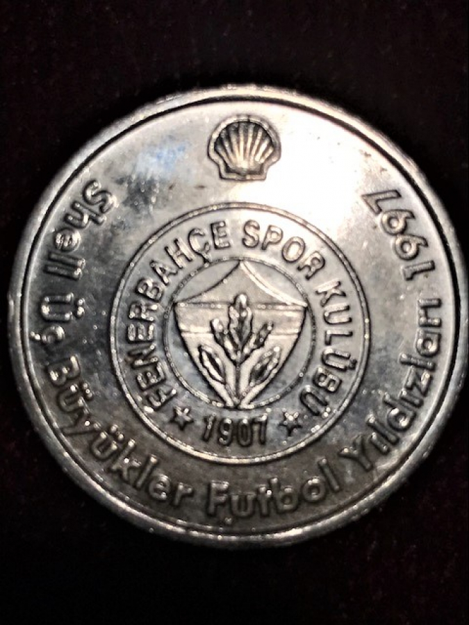 ŞHELL ÜC BÜYÜKLER FUTBOL YILDIZLARI 1997 FENERBAHCE HATIRA MADALYA