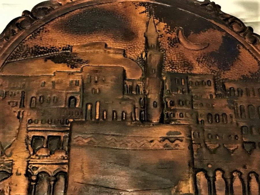 AHŞAP MEKKE İ MÜKERREM TAVSİRİ EL İSÇİLİKLİ 1950 