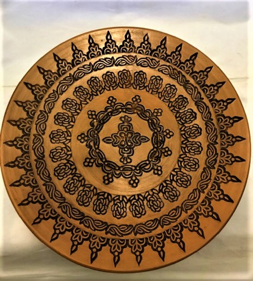 EL YAPIM PİŞMİŞ KİLDEN HAMUR TOPRAK FIRINLANARAK DUVAR TABAGI 