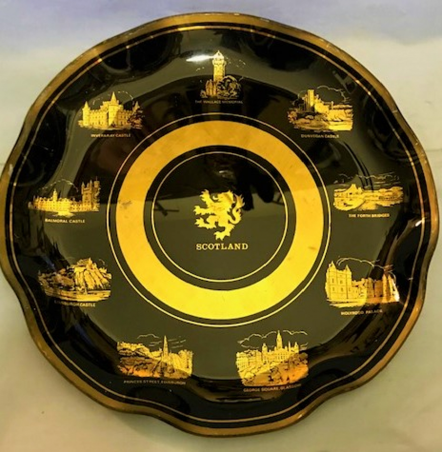 SCOTLAND CAM DUVAR TABAK TARİHİ YERLERİN RESİMLERİ ALTIN CEKME 