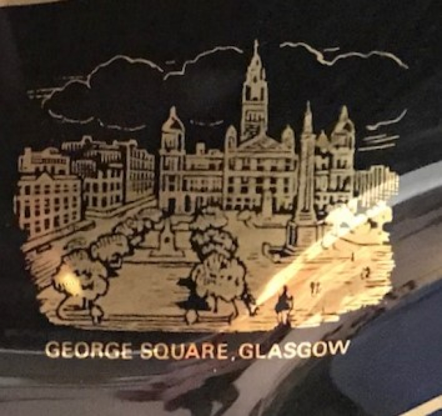 SCOTLAND CAM DUVAR TABAK TARİHİ YERLERİN RESİMLERİ ALTIN CEKME 