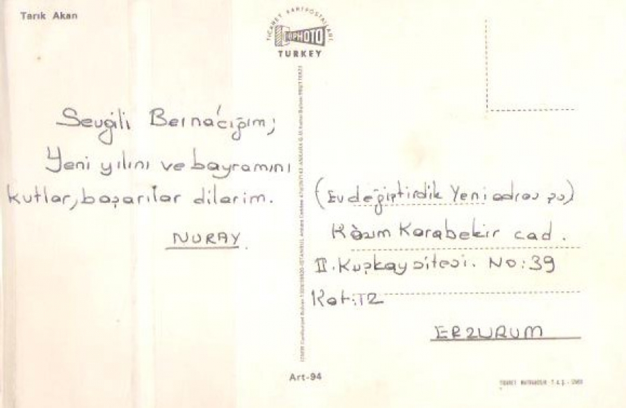 TARIK AKAN SİNEMA SANATCISI RENKLİ KARTPOSTAL ARKASI YAZILMIŞ 10X15 CM ÖLCÜLERDE