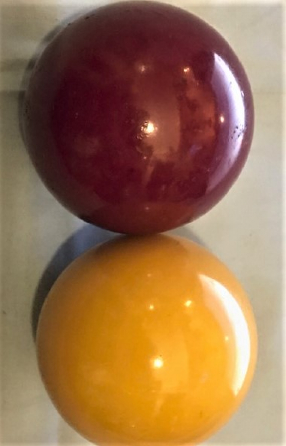 KIRMIZI SARI 2 ADET KATALİN BİLARDO TOPU