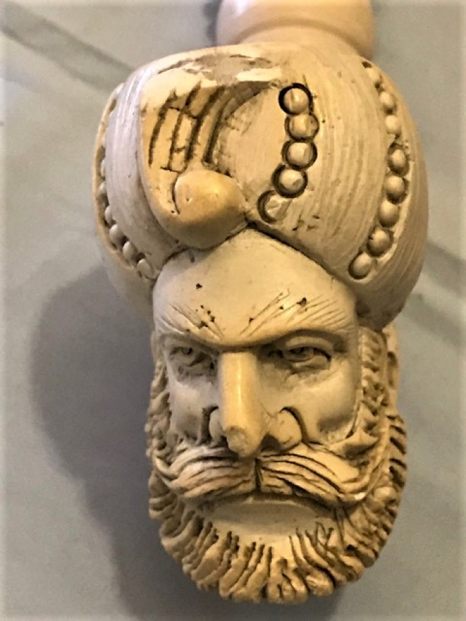 LÜLE TAŞINDAN EL YAPIM PİPO İNSAN FİGÜRÜ