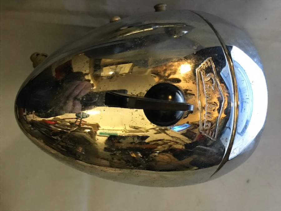 SANKYO LAMP METAL KROM BİSİKLET ÖN FAR 2 KADEMELİ UZUN KISA