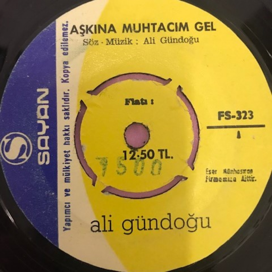 ALİ GÜNDOGDU AŞKINA MUHTACIM GEL-AŞK YARASI 45 LİK YERLİ PLAK