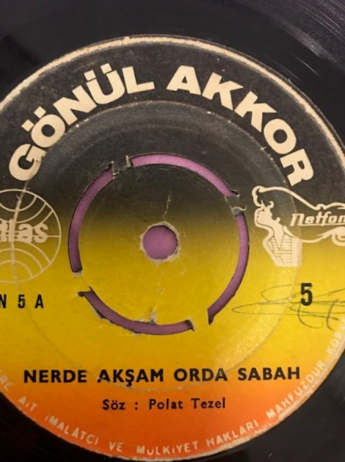 GÖNÜL AKKOR AŞKOLSUN-NERDE AKŞAM ORDA SABAH 45 LİK YERLİ PLAK