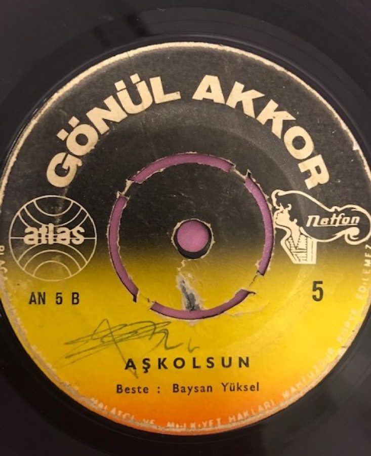 GÖNÜL AKKOR AŞKOLSUN-NERDE AKŞAM ORDA SABAH 45 LİK YERLİ PLAK