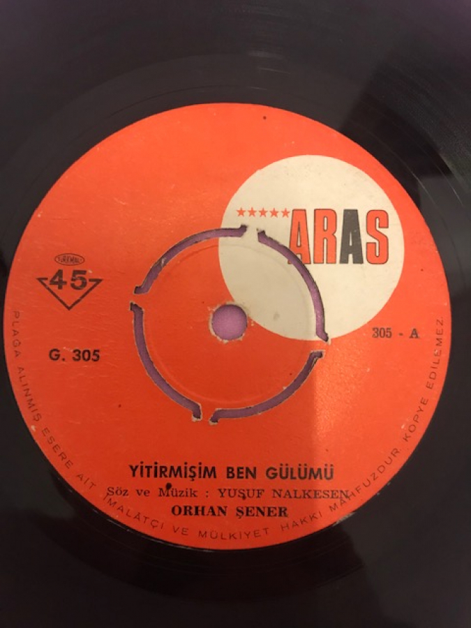 ORHAN ŞENER ŞAMAŞIK GÜLLERİ-YİTİRMİŞİM BENGÜLÜMÜ 45 LİK PLAK