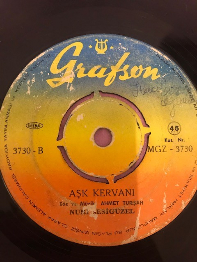 NURİ SESİGÜZEL AŞK KERVANI-SEVDALI GELİN 45 LİK YERLİ PLAK 