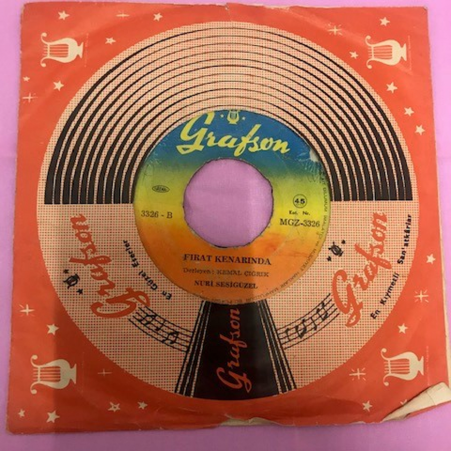 NURİ SESİGÜZEL FIRAT KENARINDA-AHIM KALMIYA 45 LİK YERLİ PLAK  