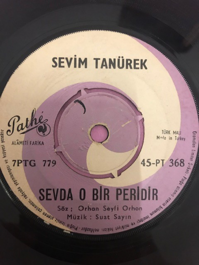 SEVİM TANÜREK YOLLAR UZAK GELEMEDİM-SEVDA O BİR PERİDİR 45 LİK YERLİ PLAK 