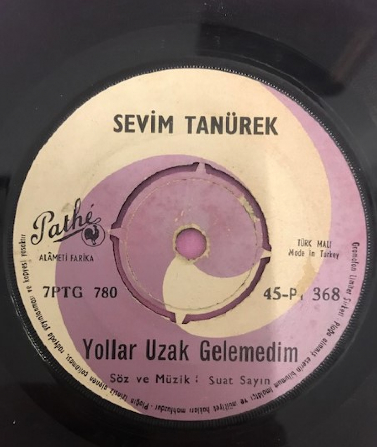 SEVİM TANÜREK YOLLAR UZAK GELEMEDİM-SEVDA O BİR PERİDİR 45 LİK YERLİ PLAK 