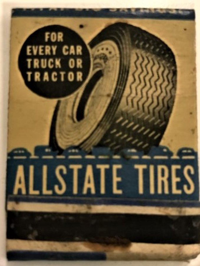 ALLSTATE TİRES CROS MOTOR OİL  AMERİKAN KARTON KİBRİT