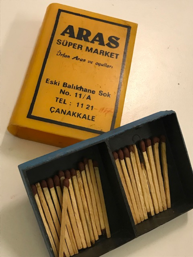 ARAS SÜPER MARKET CANAKKALE REKLAMLI MİKA BÜYÜK BOY  KİBRİT KUTUSU