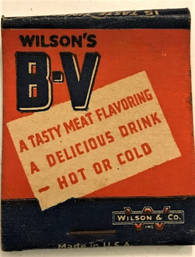 B-V VİLSON'S DELICIOUS DRINK HOT OR COLD REKLAMLI KARTON KİBRİT