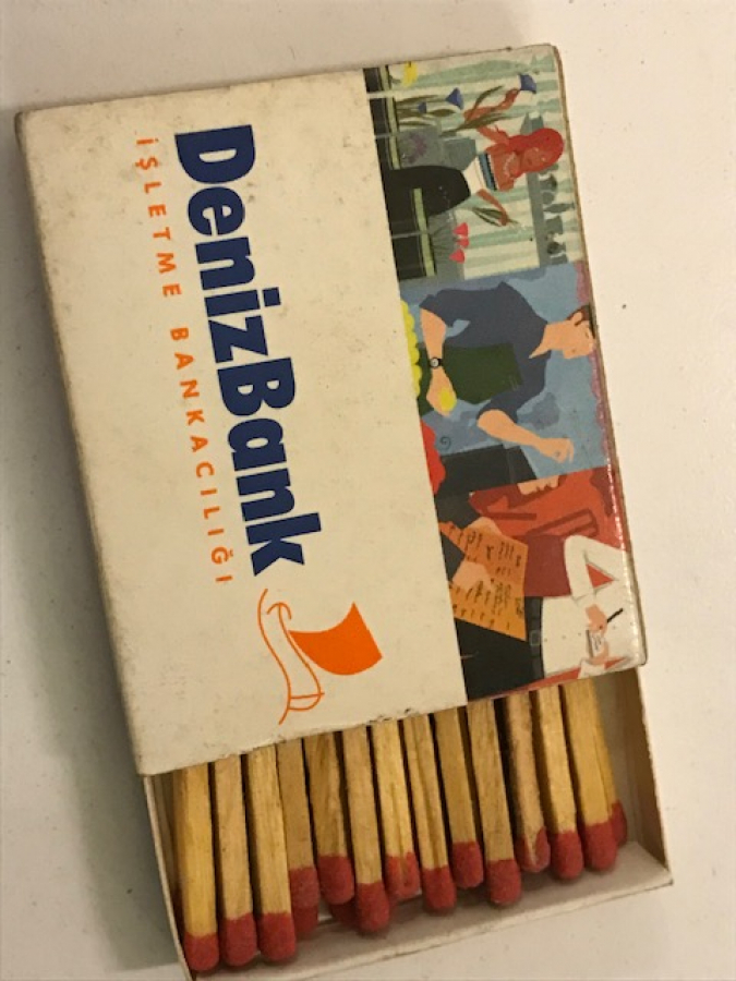 DENİZBANK İŞLETME BANKACILIGI REKLANLI KARTON KİBRİT