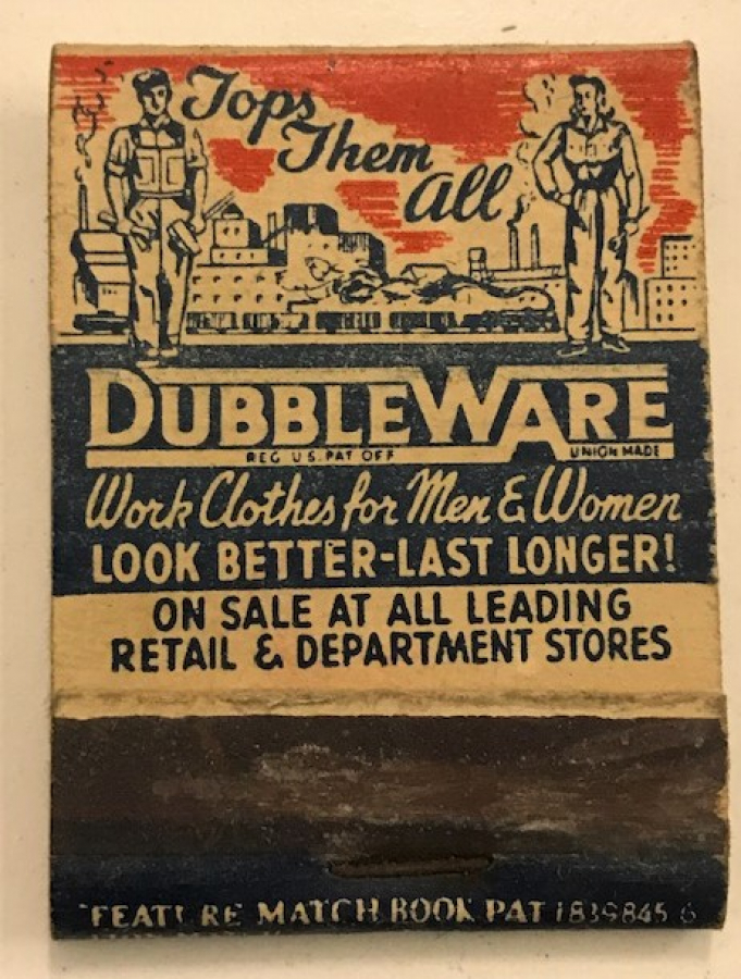 DUBBLEWARE USA AMERİKA KARTON KİBRİT İŞ,AVCI.COBAN ELBİSELERİ REKLAMLI