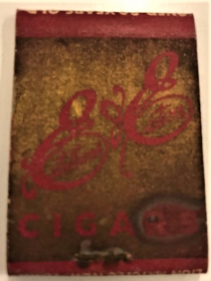 E E CIGARS PURO REKLAMLI KARTON KİBRİT