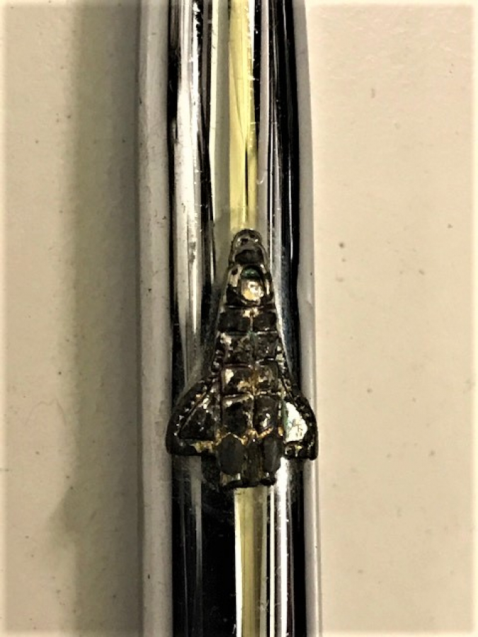 FİSHER SPACE UZAY MEKİGİ ARMALI TÜKENMEZ CELİK KROM METAL KALEM