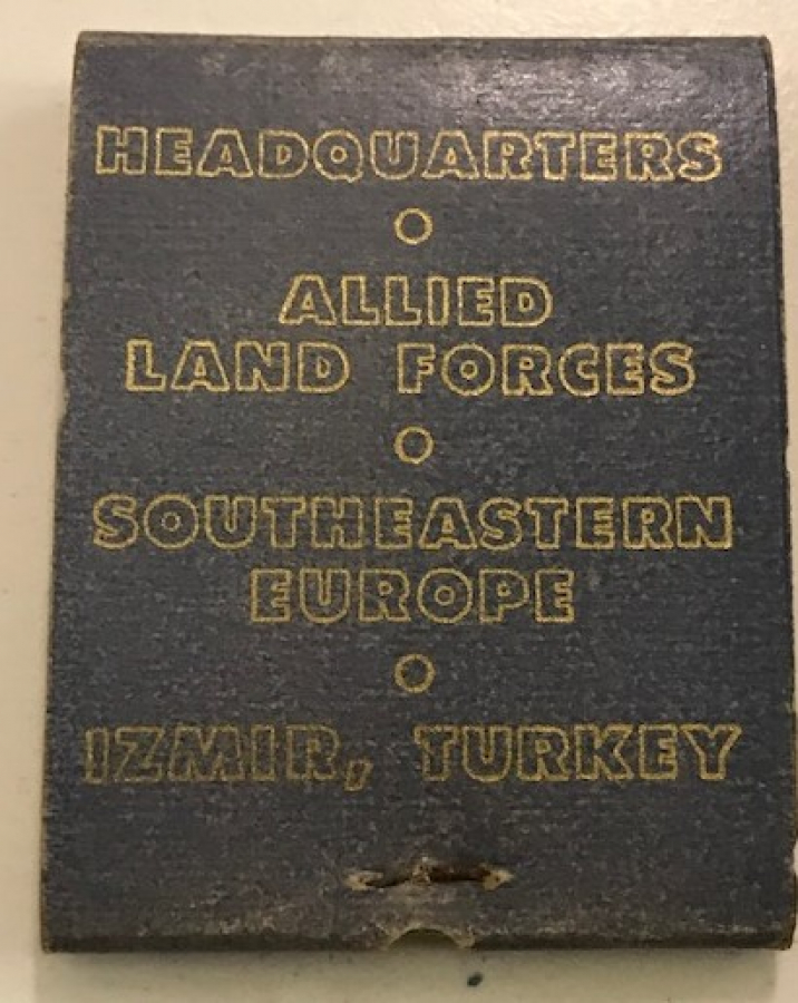 HEADQUARTERS ALLİED LAND FORCES SOUDHEASTERN EUROPA  İZMİR TÜRKEY KARTON KİBRİT