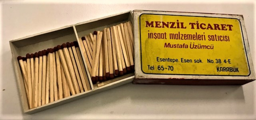 MENZİL TİCARET REKLAMLI BUYUK BOY KİBRİT KUTUSU