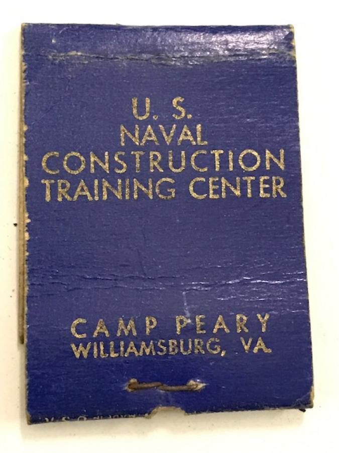 USA  NAVAL SEABEES AMERİKA DENİZ ASKERİ KARTON KİBRİT