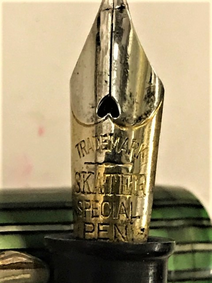ANTİKA KOLEKSİYON NADİR YEŞİL DOLMA KALEM YEMİN TRADEMARK SKATER SPECİAL PEN PREJTİJ PİRİVAT PENCİL