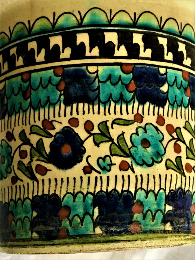 KUTAHYA CİNİ EL İŞCİLİKLİ CİCEK SAKSI