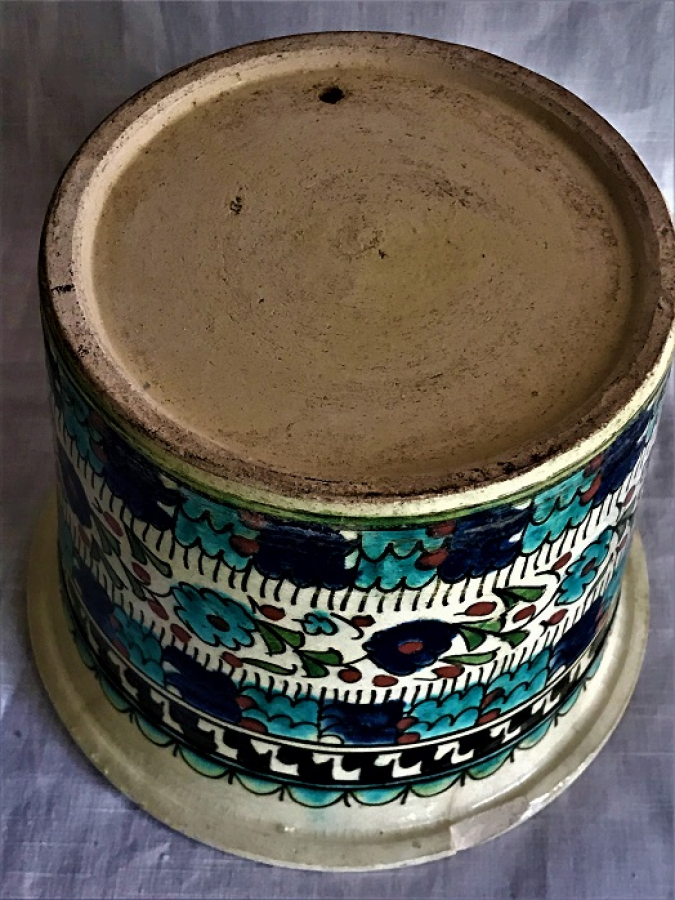 KUTAHYA CİNİ EL İŞCİLİKLİ CİCEK SAKSI