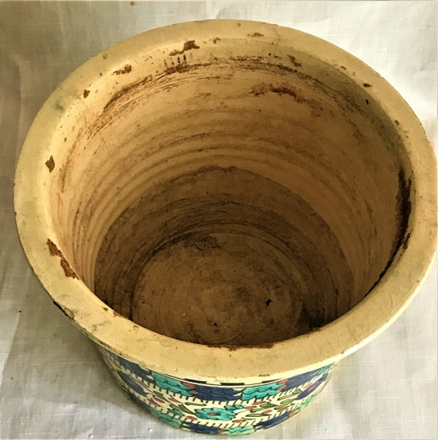 KUTAHYA CİNİ EL İŞCİLİKLİ CİCEK SAKSI