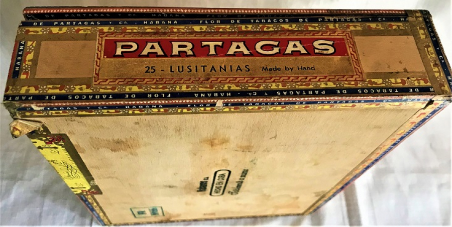 PARTAGAS HAVANA CUBA AHŞAP KAPAKLI 25 LİK BOŞ AHŞAP PURO KUTUSU