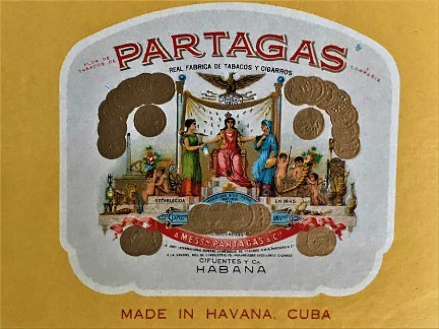 PARTAGAS HAVANA CUBA AHŞAP KAPAKLI 25 LİK BOŞ AHŞAP PURO KUTUSU