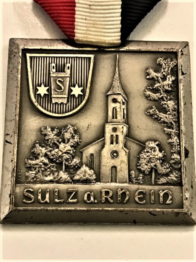 1967 VOLKSMARSCH SULZ a. RHEIN ALMAN ASKERİ KURDELALI MADALYA 