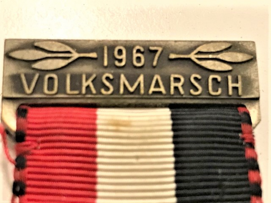 1967 VOLKSMARSCH SULZ a. RHEIN ALMAN ASKERİ KURDELALI MADALYA 