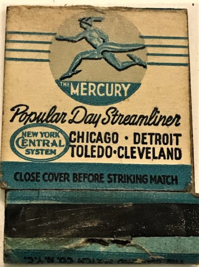 NEW YORK CENTRAL SYSTEM TREN TAŞIMACILIK REKLAMLI KARTON KİBRİT