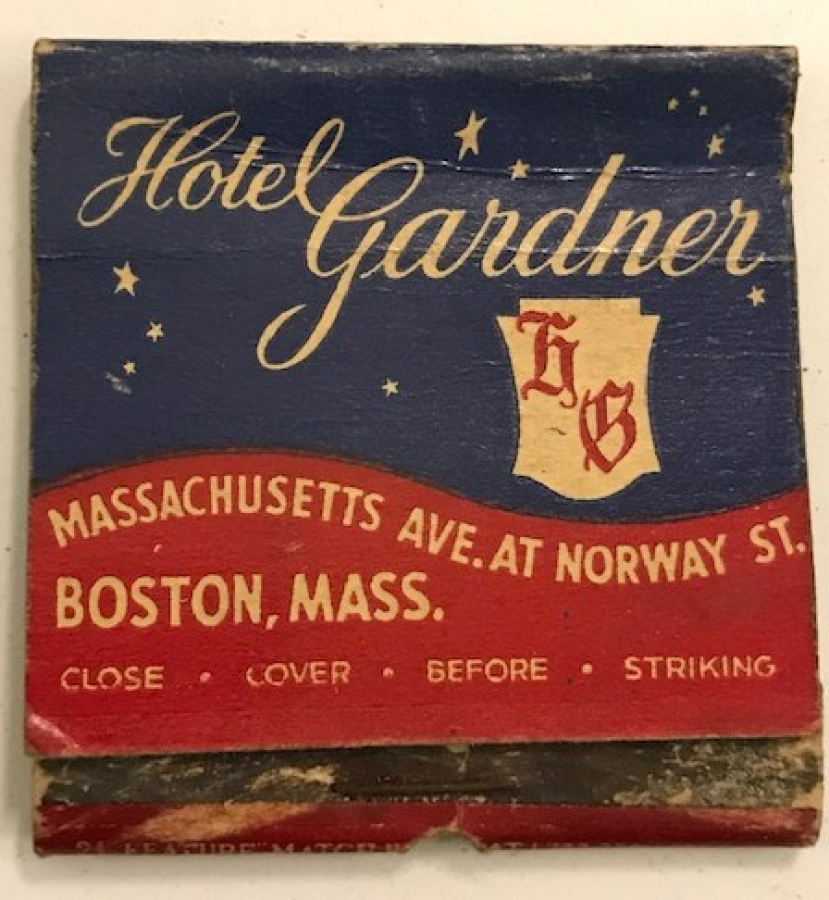 NEW YORK HOTEL GARDNER GRILL TÜM EGLENCE REZERVASYON REKLAMLI KARTON KİBRİT