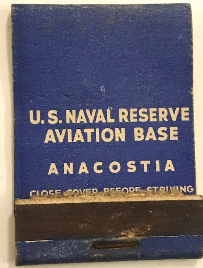 US NAVAL RESERVE AVIATİON BASE ANACOSTİA AMERİKAN KARTON KİBRİT