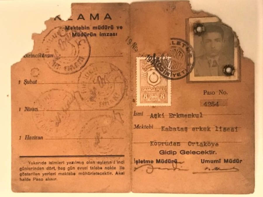 ŞİRKETİ HAYRİYE İLK ORTA LİSE TALEBELERİNE MAHSUS 1940 1941 PASO