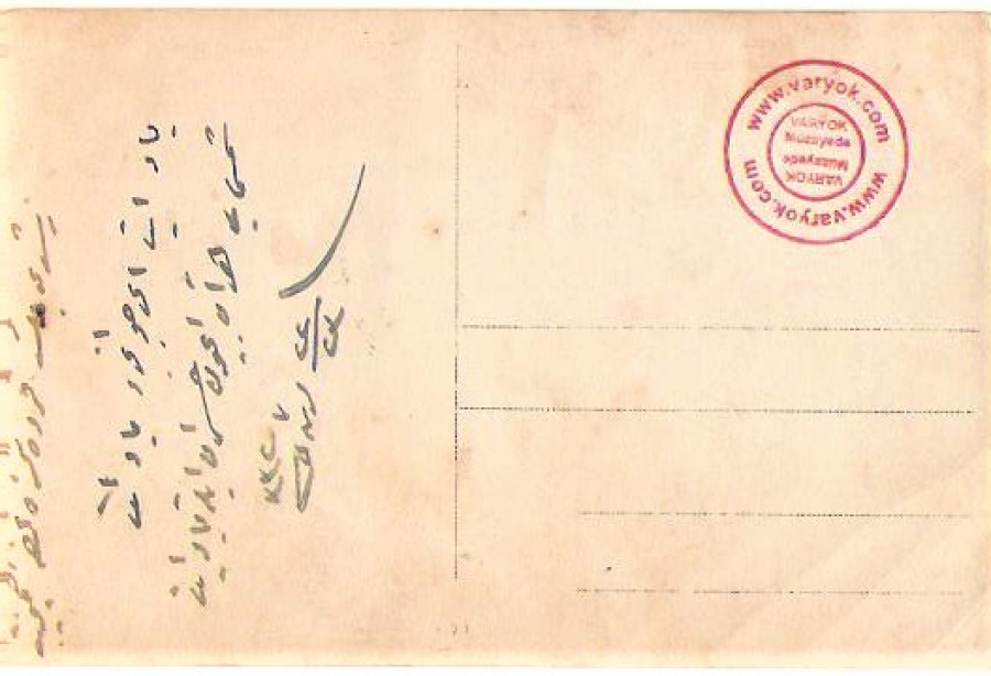 OSMANLI STUDYO SİYAH BEYAZ FOTOGRAF ARKASI YAZILI 9X14