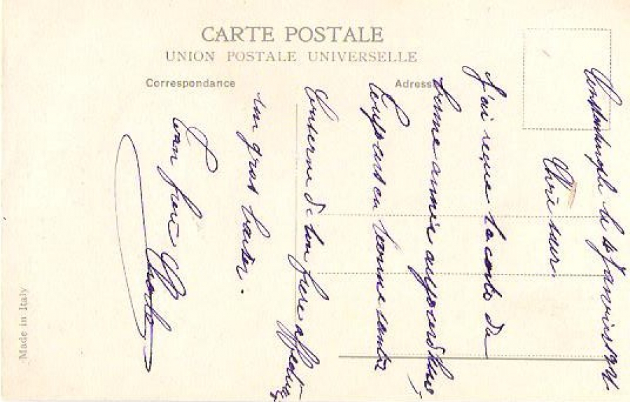 CONSTANTİNOPLE GALATA SANDALLAR İTALYAN BASKI KARTPOSTAL ARKASI YAZILI