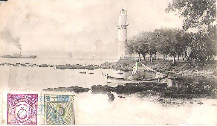 CONSTANTİNOPLE FENER BAHCE FENERİ PULLU YAZISIZ KARTPOSTAL