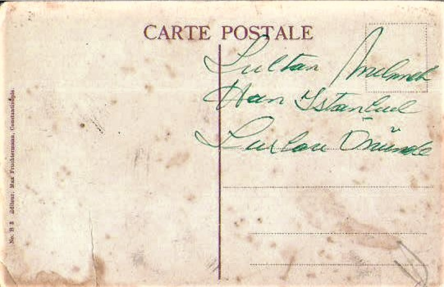 ŞAVAŞ TEMALI  EDİTÖR MAX FRUCHTERMANN CONSTANTİNOPLE KARTPOSTAL ARKASI YAZILI