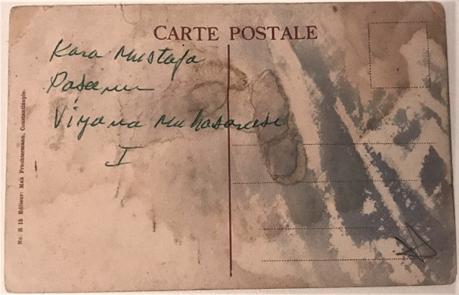 OSMALI ŞAVAS TASVİRİ ARKASI YAZILI  EDİTÖR MAX FRUCHTERMANN CONSTANTİNOPLE KARTPOSTAL