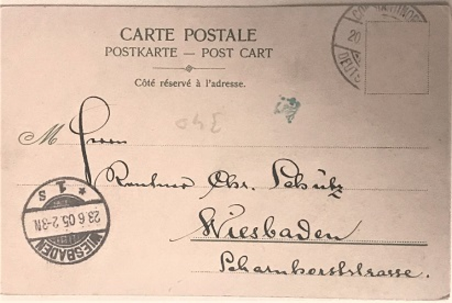 CONSTANTİNOPLE YEDİ KÜLE SURLARI  KARTPOSTAL POSTADAN GECMİŞ YAZILI