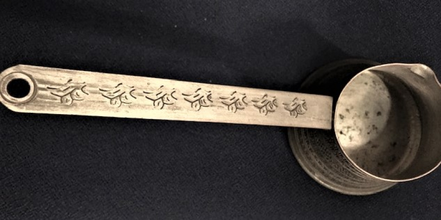 EL USTA  İŞCİLİKLİ CİFT FİNCANLIK GÜMÜŞ KAPLAMA BOSNA İŞİ TİRYAKİ KAHVE CEZVE