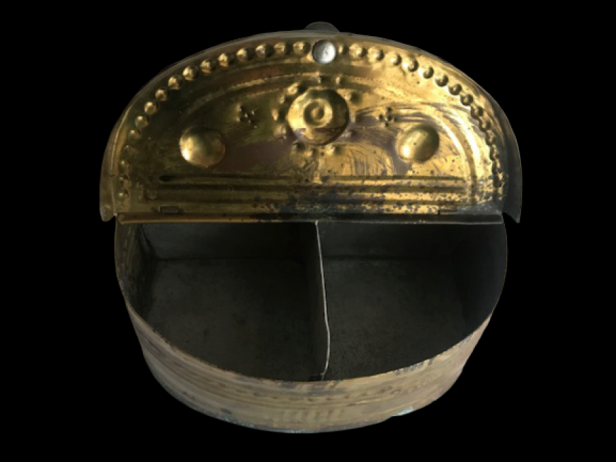 ŞEKER KAHVE KOYULAN KAPAKLI PİRİNC METAL SAKLAMA KABI